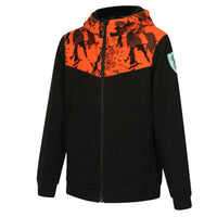 Front of Ridgeline Kids Spliced Hoodie in Blaze