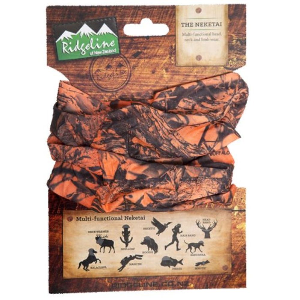 Blaze Ridgeline Neketai Camo Neck Gaiter in packaging