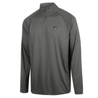 Front of Ridgeline Mens Performance Long Sleeve Quarter Zip Top in Lead