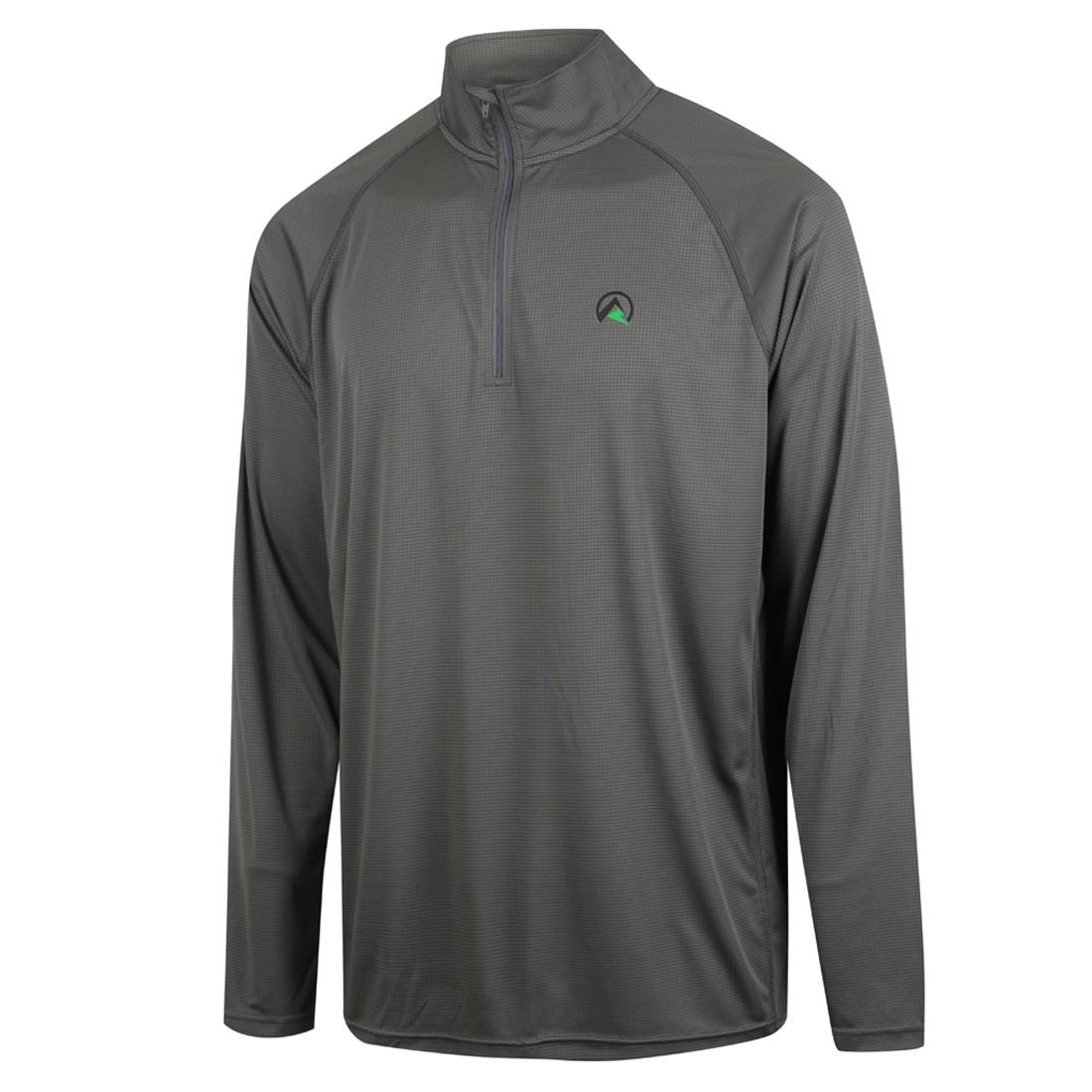 Front of Ridgeline Mens Performance Long Sleeve Quarter Zip Top in Lead