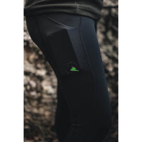 Mobile phone pocket on Ridgeline Womens Infinity Leggings in Black