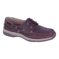 Slatters Mens Shackle Boat Shoe in Walnut