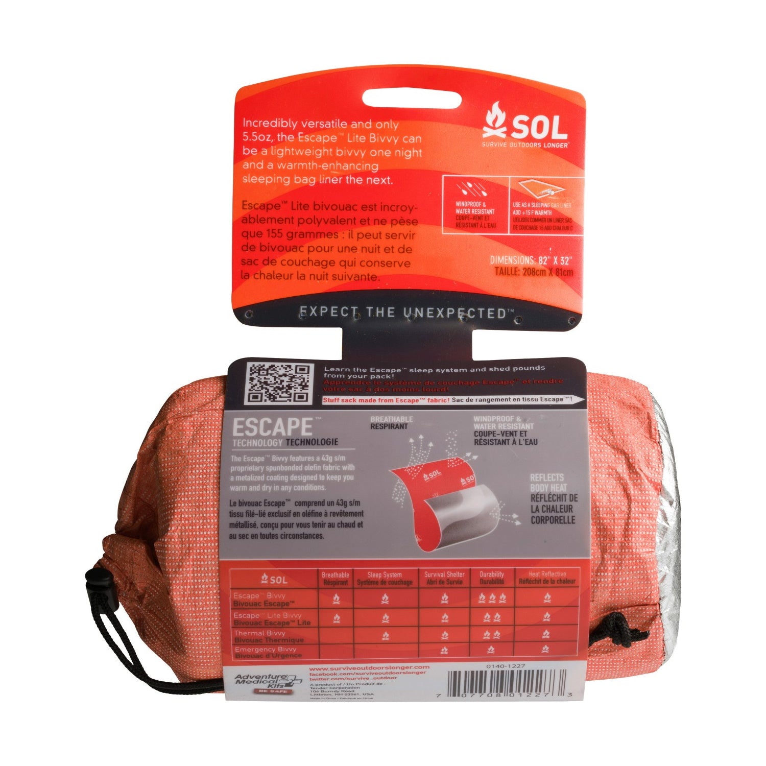 Back of SOL Escape Lite Bivvy in bag