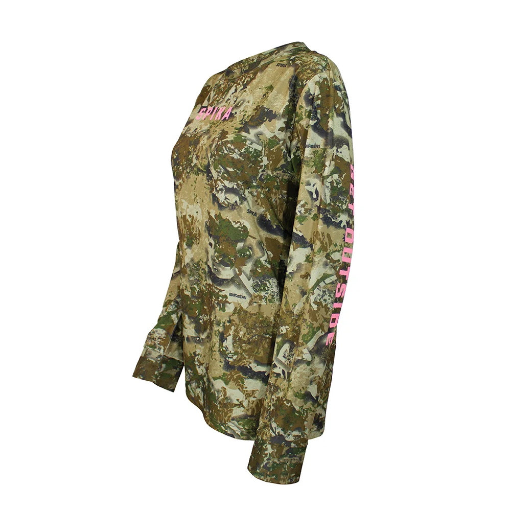 Front of Spika Womens Trail Long Sleeve T-Shirt