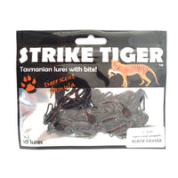 Strike Tiger Lure Bug (2 Inch X 10 Pack) in Black Caviar