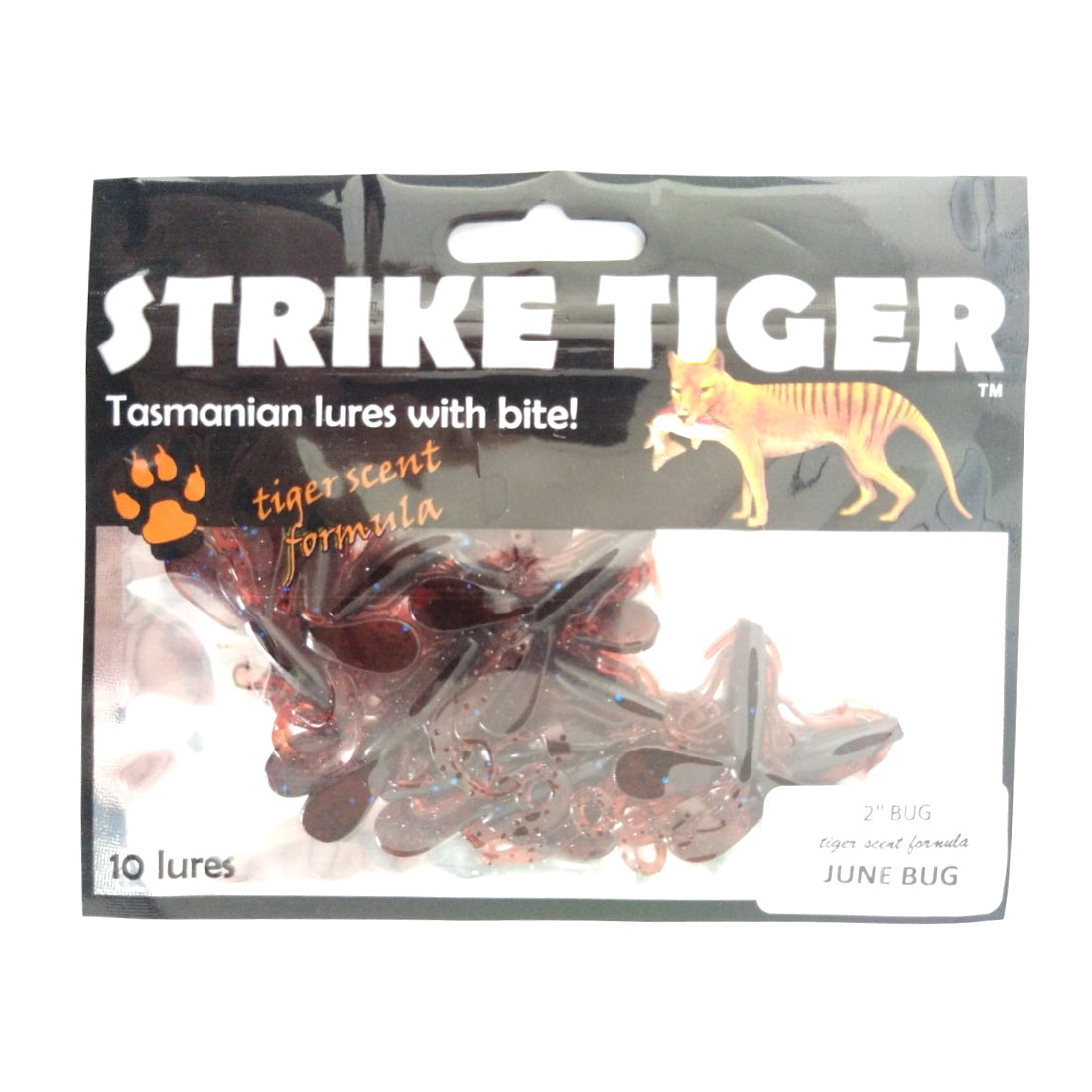 Strike Tiger Lure Bug (2 Inch X 10 Pack) in June Bug