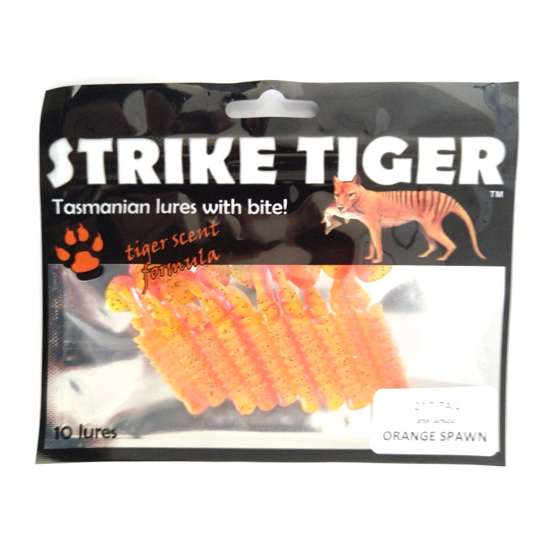 Strike Tiger Lure T-Tail Pro Series (2 Inch X 10 Pack) Orange Spawn