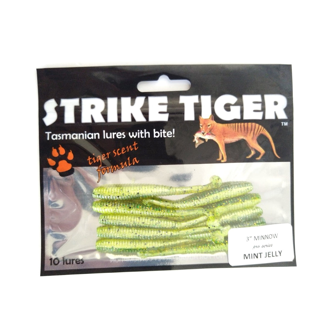 Strike Tiger Lure Minnow Pro Series (3 Inch X 10 Pack) Mint Jelly