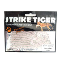 Strike Tiger Lure Worms (4 Inch X 10 Pack) Whitebait Pearl