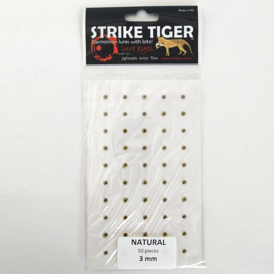 Strike Tiger Lure Self Adhesive Lure Eyes 3mm Natural