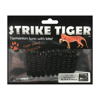 Strike Tiger Lure T-Tail (2.5 Inch X 10 Pack) Black N Gold