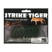 Strike Tiger Lure T-Tail (2.5 Inch X 10 Pack) in Olive Pepper