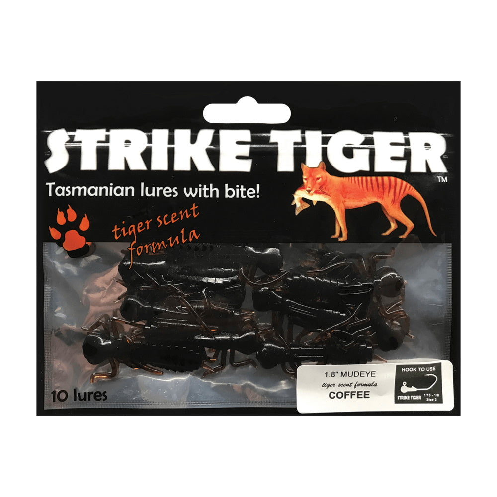 Strike Tiger Lure Mudeye (1.8 Inch x 10 Pack) Coffee