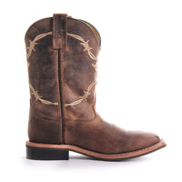 Inside of Pure Western Kids Kit Boot in Brown