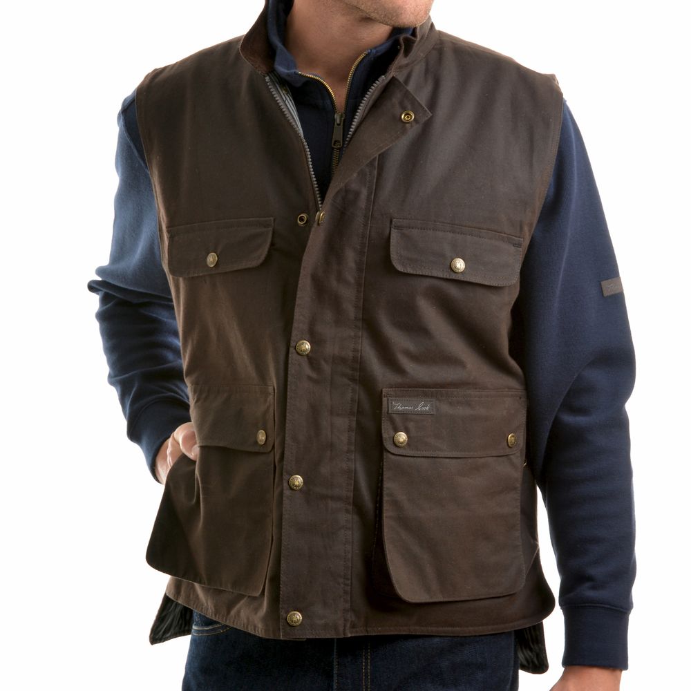 Front of Thomas Cook High Country Professional Oilskin Vest