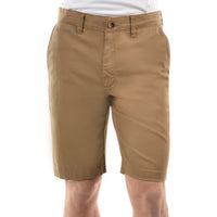 Front of Camel Thomas Cook Mens Tailored Fit Mossman Comfort Waist Shorts
