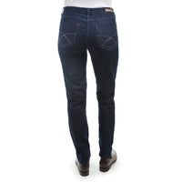 Back view of Thomas Cook Women's Lynda Wonder Slim Leg Jeans in Dark Blue