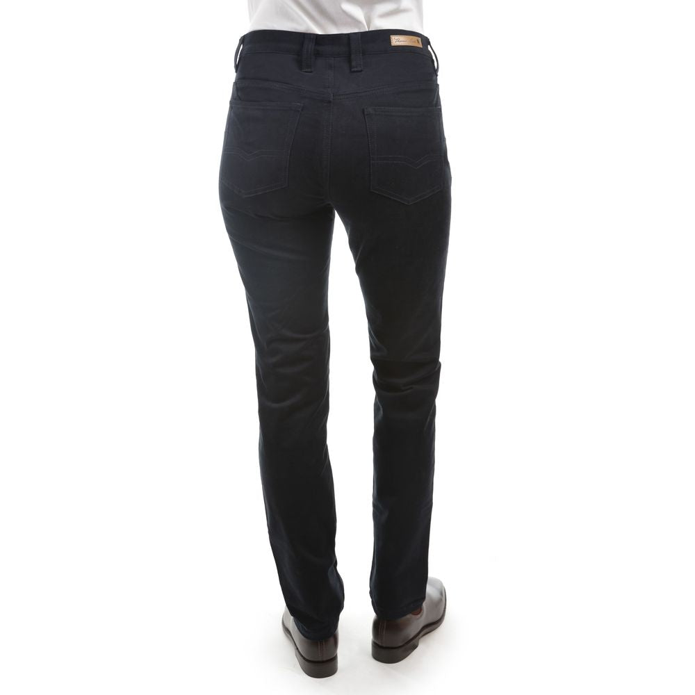 Back view of Thomas Cook Women's Moleskin Wonder Slim Jeans in Navy