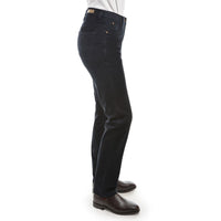 Side view of Thomas Cook Women's Moleskin Wonder Slim Jeans in Navy