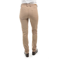 Back view of Thomas Cook Women's Moleskin Wonder Slim Jeans in Sand