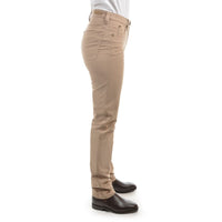 Side view of Thomas Cook Women's Moleskin Wonder Slim Jeans in Sand