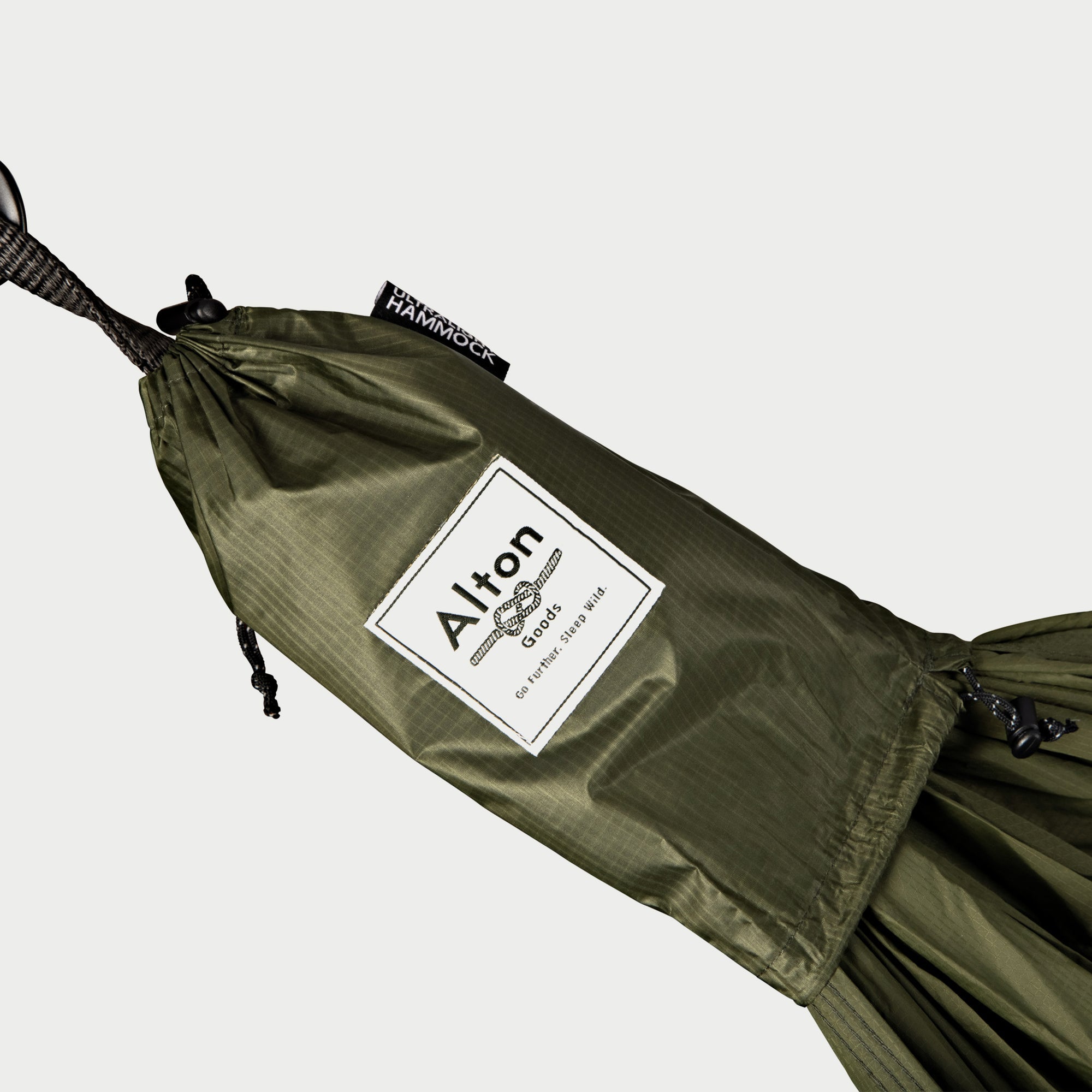 Alton Goods Ultralight Hammock being removed from bag