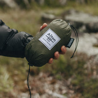 Alton Goods Ultralight Hammock in hand of a man