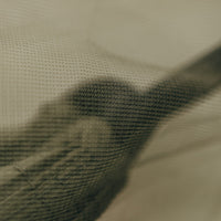 Close up of mesh fabric on Alton Goods Ultralight Hammock Bug Net