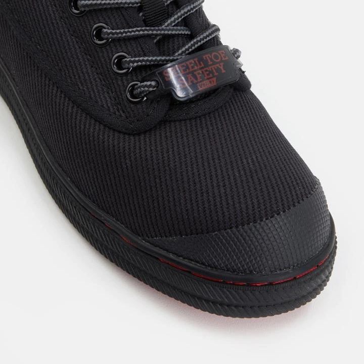 Close up of toe on Volley Steel Toe Safety Shoe
