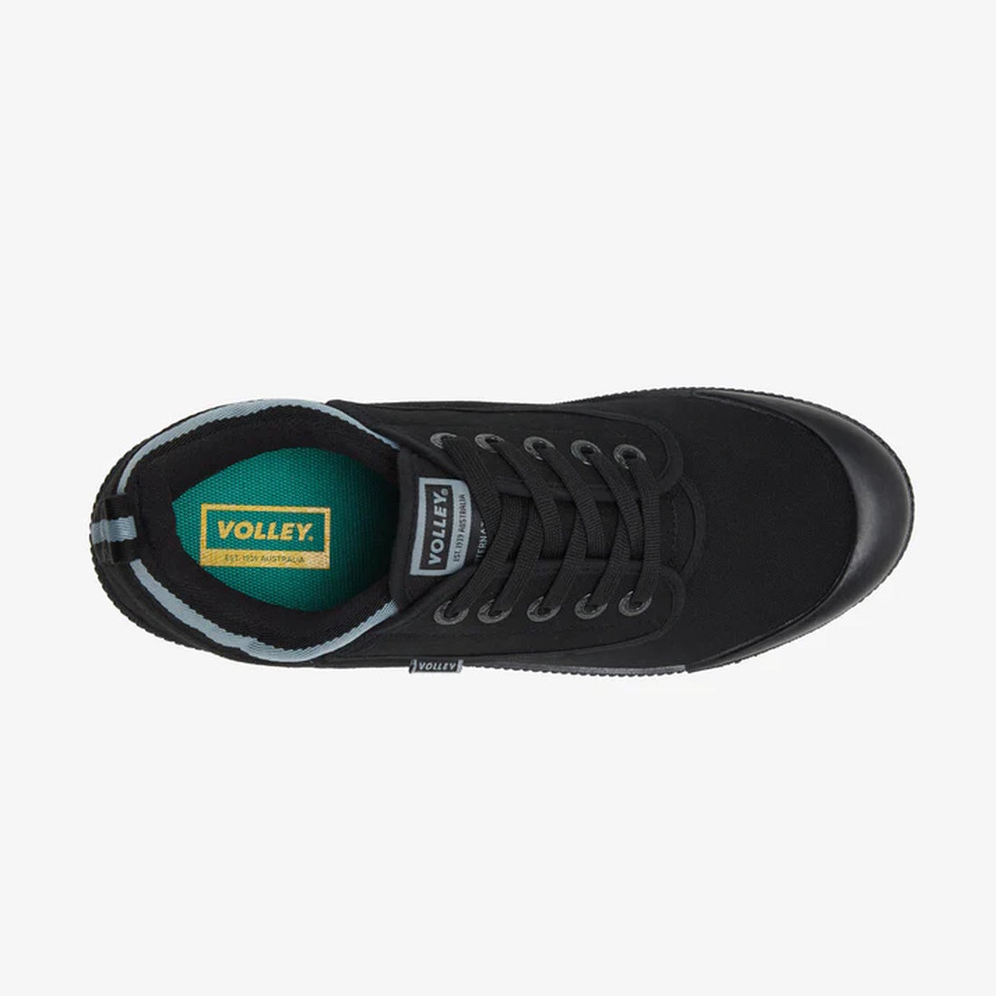 Top down of Volley International Low Shoe in Black/Grey