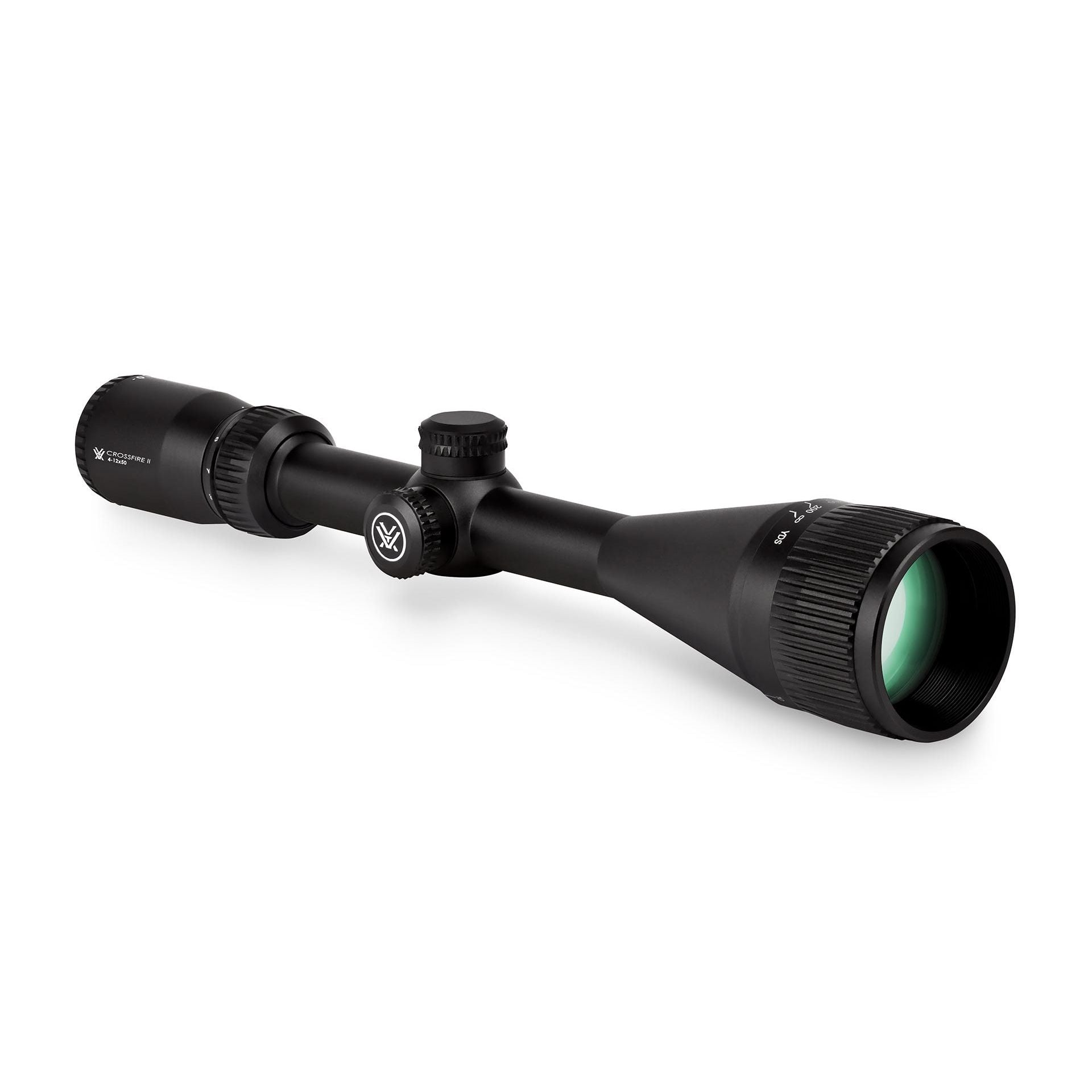 Front of Vortex Crossfire II 4-12X50 AO Deadhold BDC Riflescope