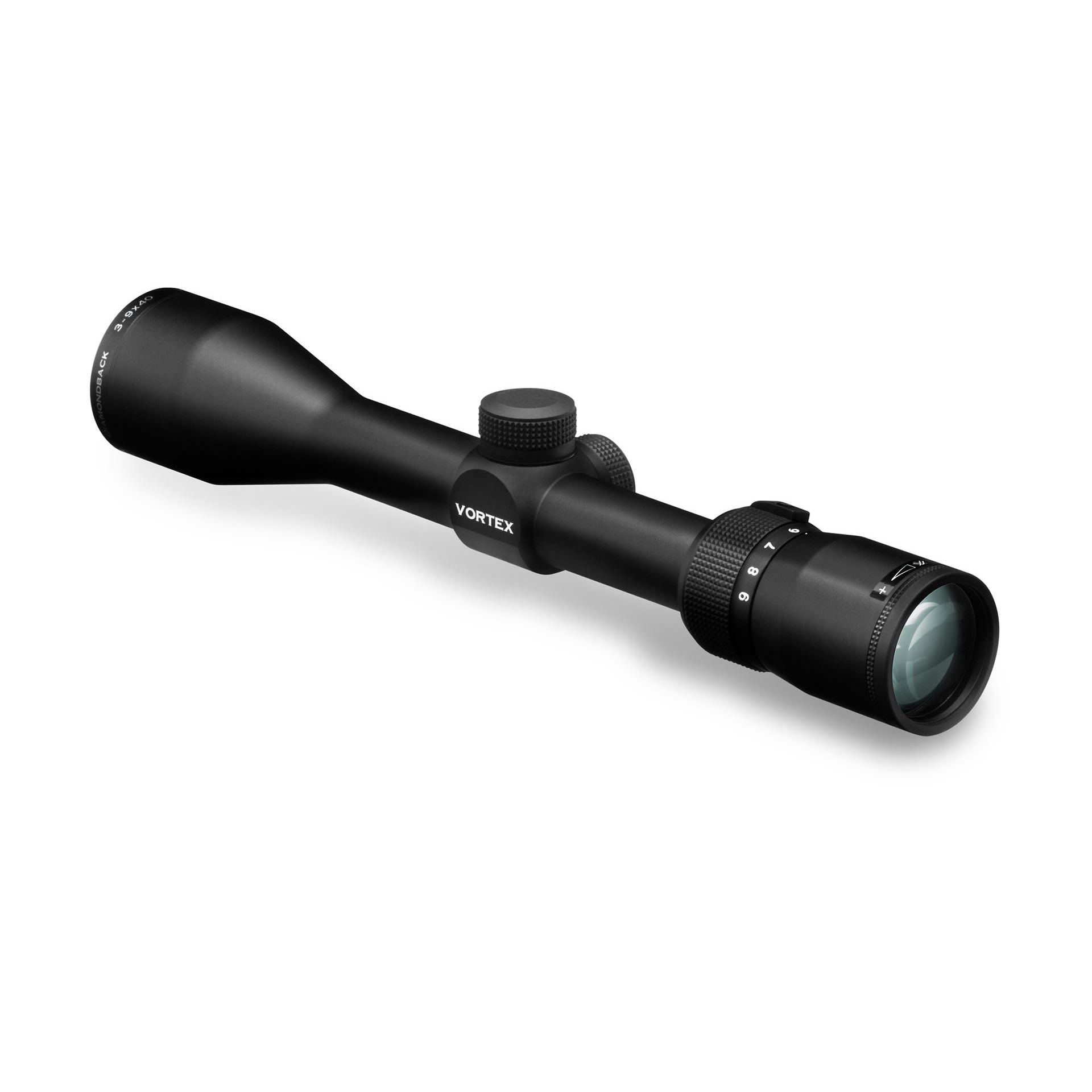 Back of Vortex Diamondback 3-9X40 V-Plex Reticle Riflescope