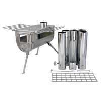 Disassembled Winnerwell Woodlander Double View 1G Large Camping Stove