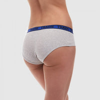 Back of Tradie Ladies Boyleg in Grey with Blue band