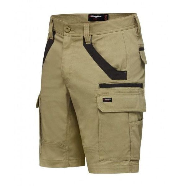 KingGee Tradies Utility Cargo Shorts in Khaki