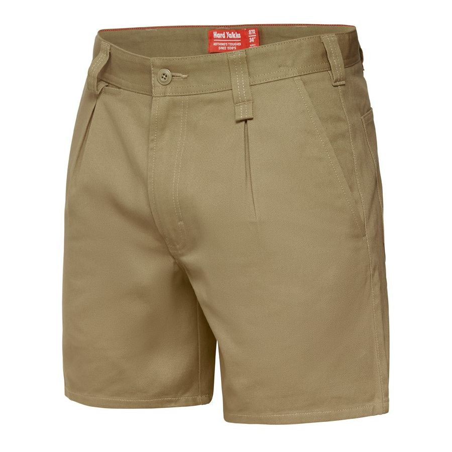 Hard Yakka Cotton Drill Shorts With Belt Loops Khaki