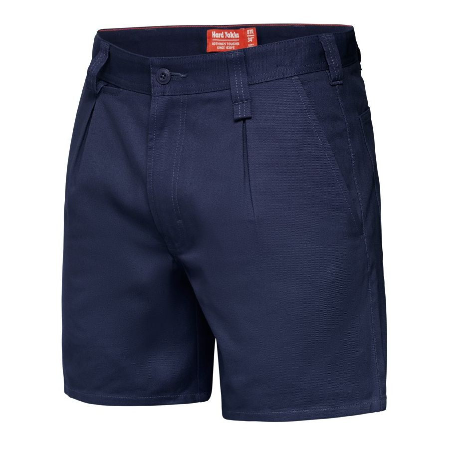 Hard Yakka Cotton Drill Shorts With Belt Loops Navy