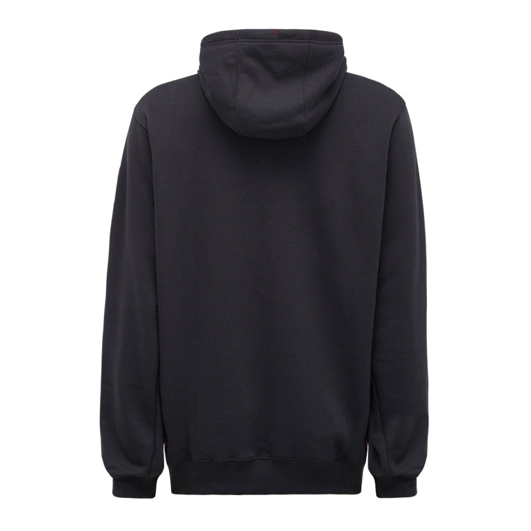 Back view of Hard Yakka Brushed Fleece Work Hoodie in Charcoal