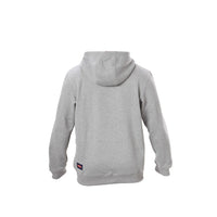 Back view of Hard Yakka Brushed Fleece Work Hoodie in Grey Marle