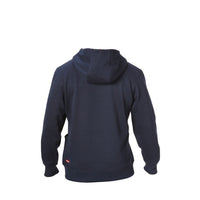 Back view of Hard Yakka Brushed Fleece Work Hoodie in Navy