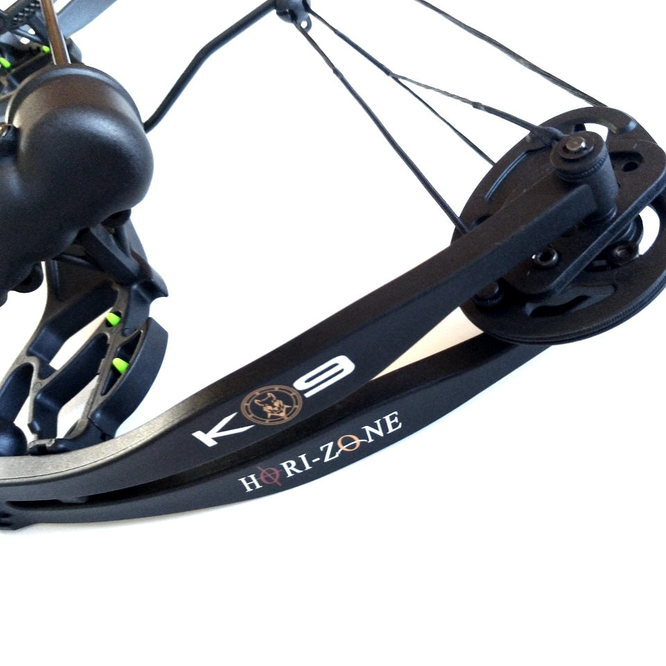 Close up of Horizone K-9 Compound Bow Youth Set