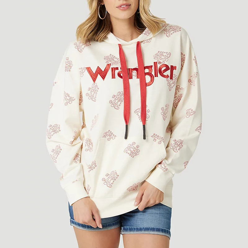 Wrangler® Womens Hoodie with Logo Front