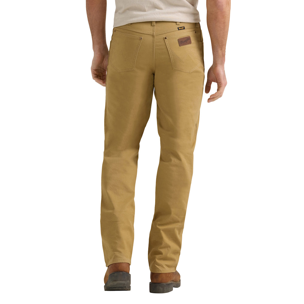 Wrangler® Mens Tough Comfort Regular Fit Canvas Jeans (Kelp)