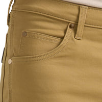 Close-up of Wrangler kelp pants with a pocket