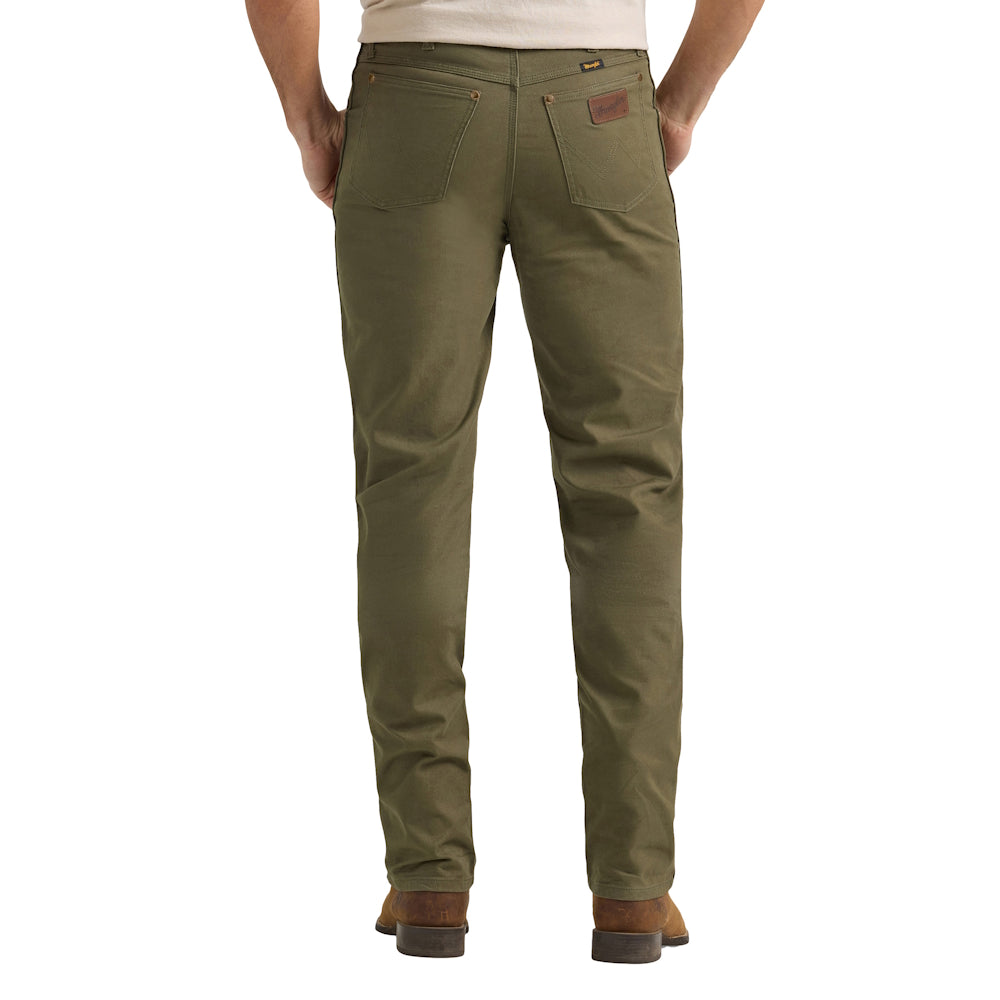 Wrangler® Mens Tough Comfort Regular Fit Canvas Jeans (Sea Turtle)