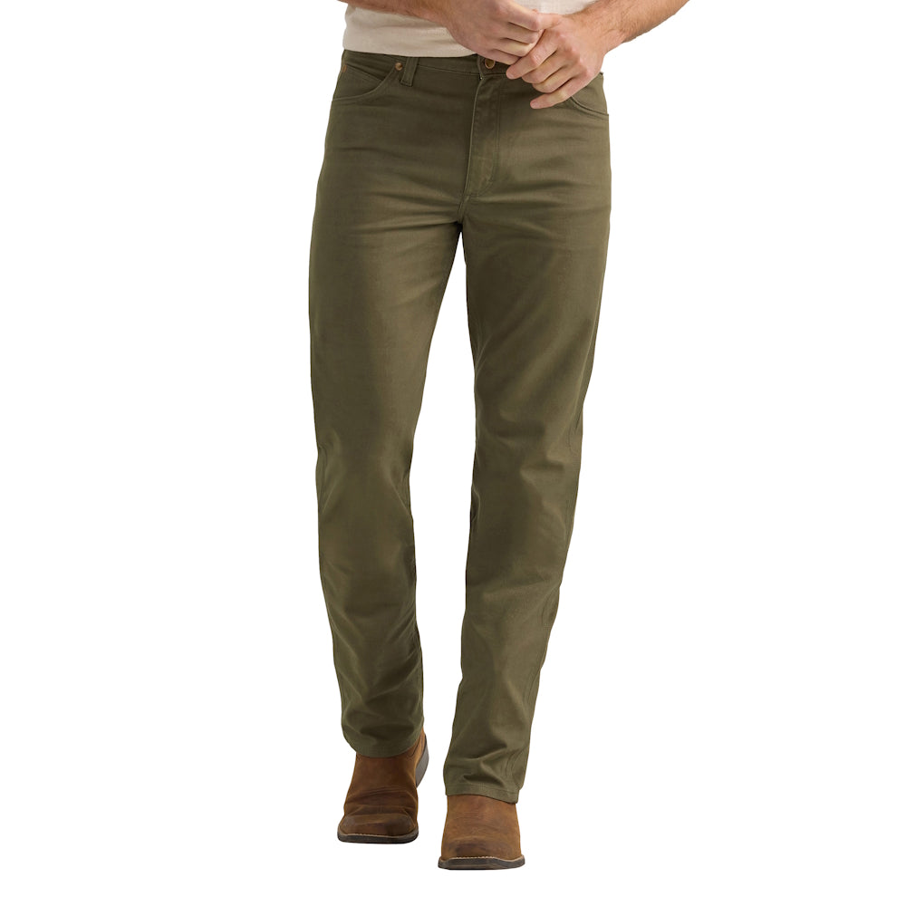 Wrangler® Mens Tough Comfort Regular Fit Canvas Jeans (Sea Turtle)