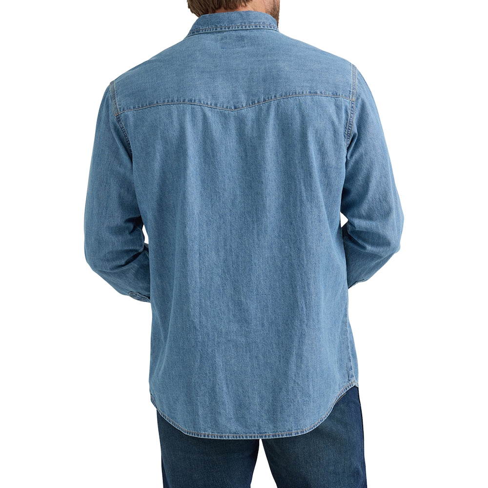 Wrangler® Mens Classic Fit Denim Shirt (Light Wash)