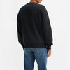 Back of Levi`s Mens Relaxed Graphic Crew in Caviar