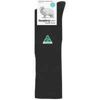 Humphrey Law Fine Merino Quilted Over The Knee Health Socks in Black