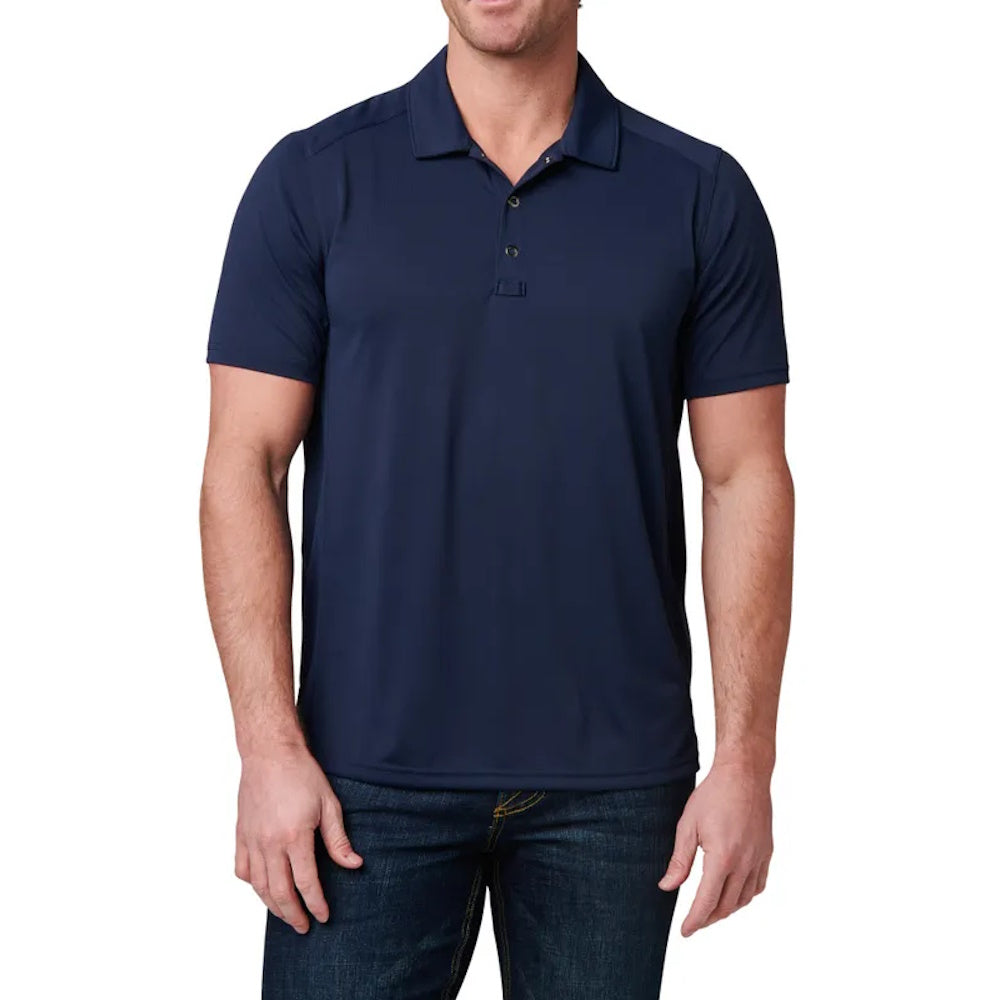 Front of Pacific Navy 5.11® Paramount Polo 2.0